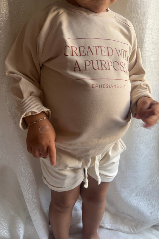 Created with a purpose crewneck